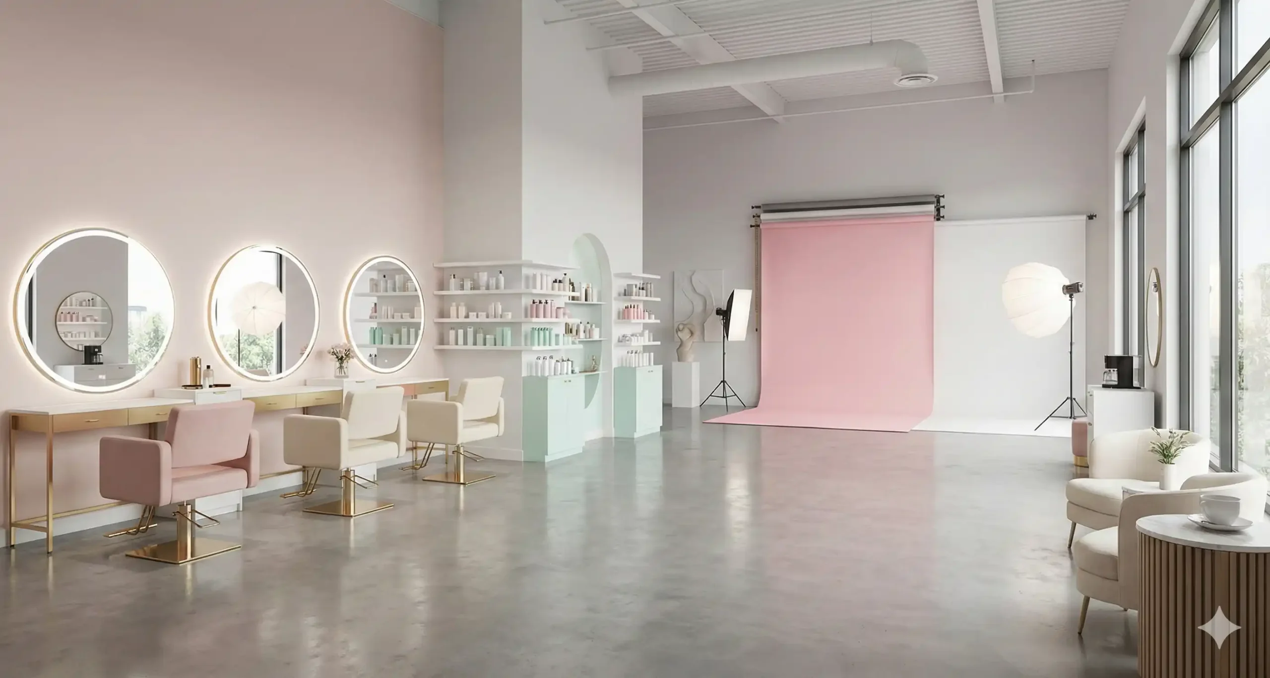 Salons & Studios interior designing