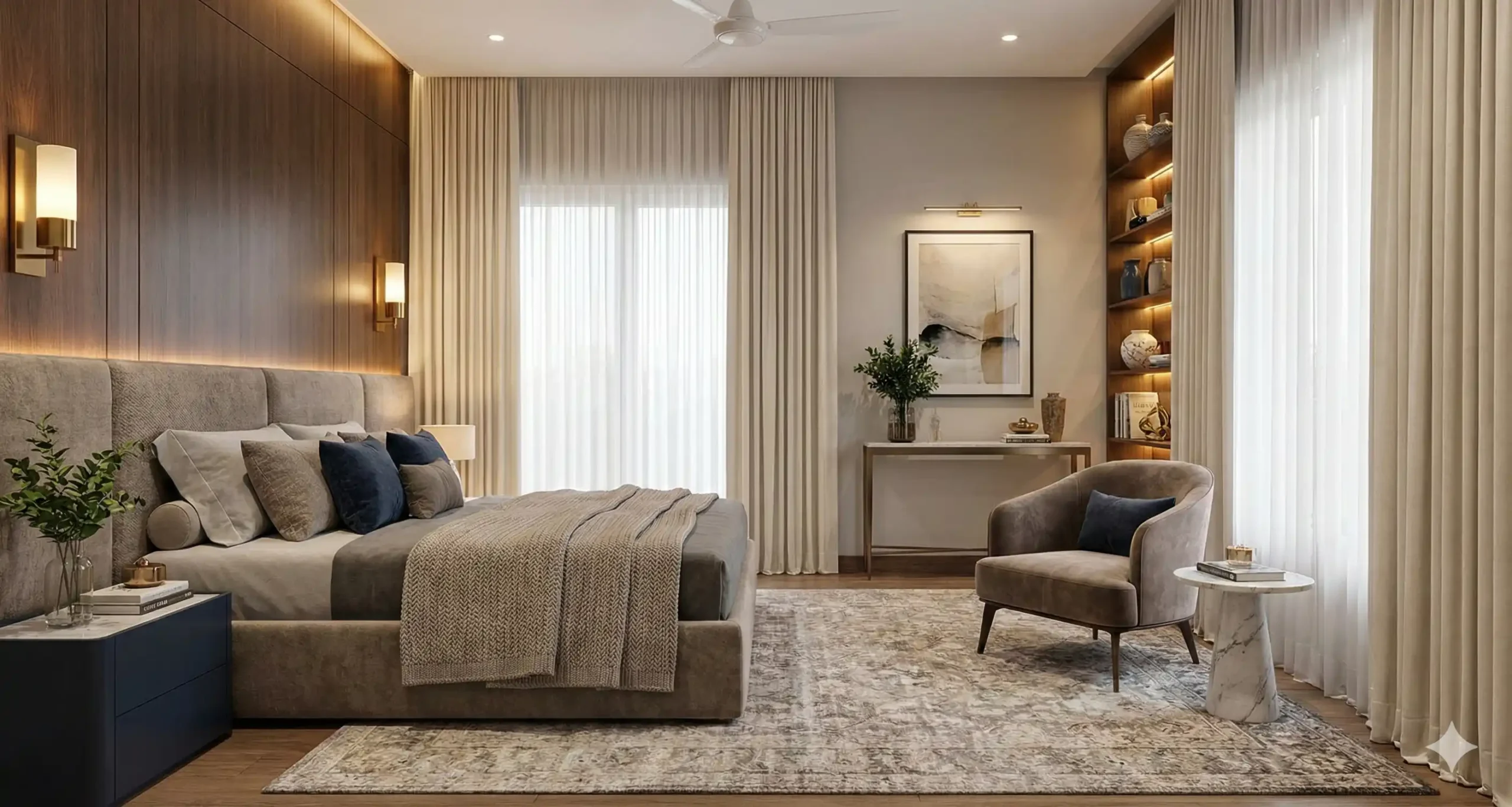 Living room & bedroom interior